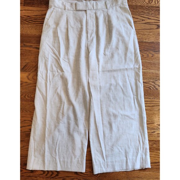 Banana Republic Factory Flax Wide Leg High-Rise Linen Blend Pant Sz 16 - Picture 5 of 9